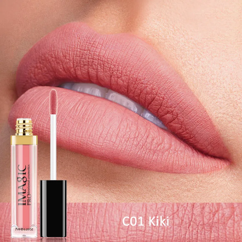 kiki C01 IMAGIC, новинка, жидкая помада, матовая, макияж, водостойкая, красные губы, стойкий блеск, матовая черная помада, матовая, сексуальная, для губ, глазурь, комбинация - Цвет: kiki C01