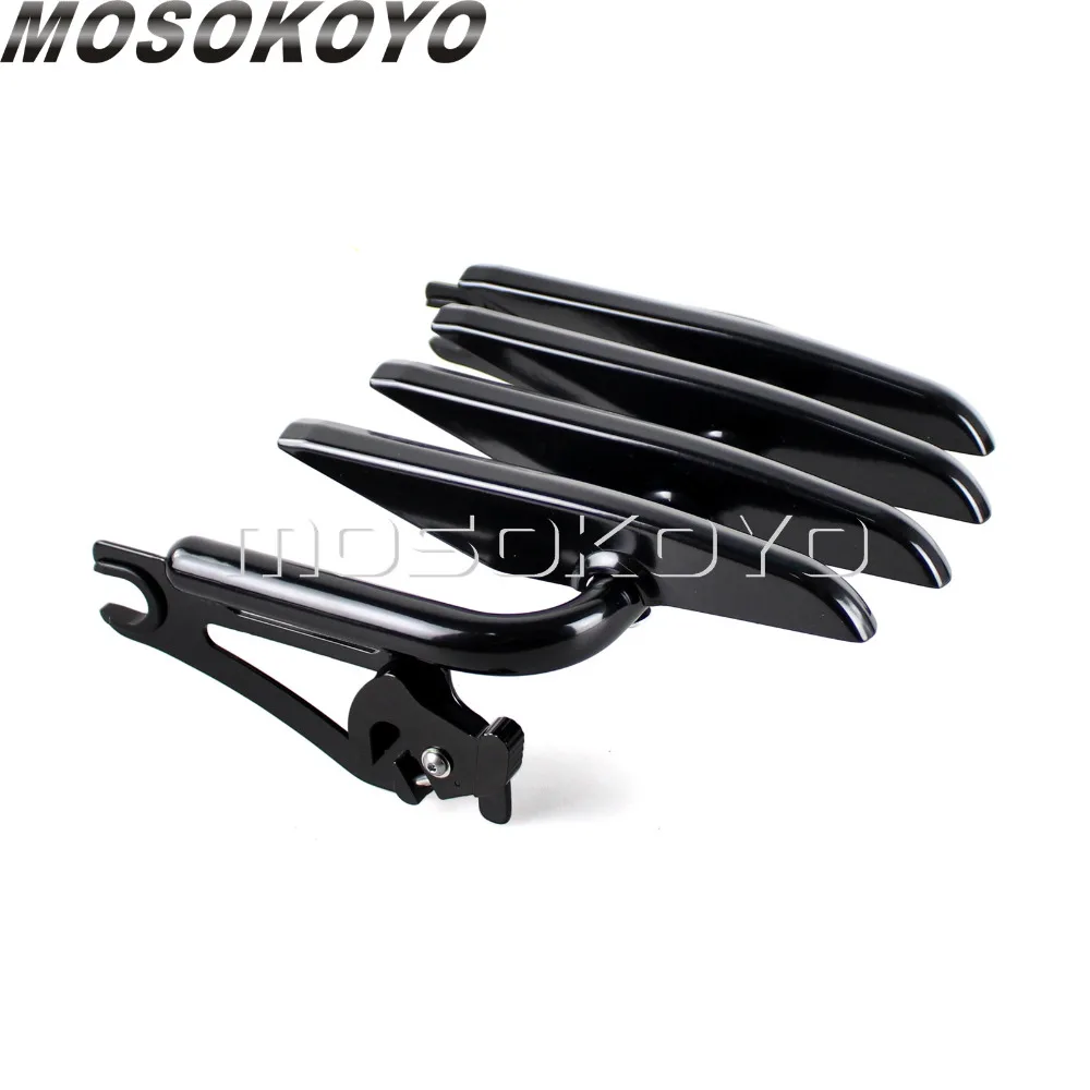 Черная Съемная багажная полка для Harley Touring Road King Street Glide Classic Custom FLHR FLHX FLTR 09 16| |