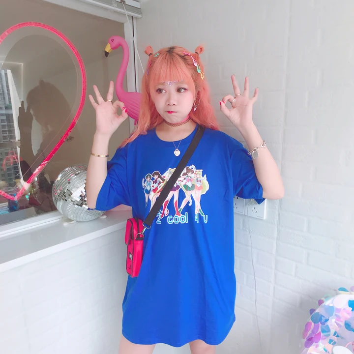 Летняя женская футболка с принтом Harajuku | Женская одежда