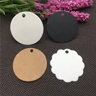 Пустая бумажная картонная бирка, этикетка с несколькими узорами, стиль крафт, для подарочного украшения, свадебные вечерние ценники, 100 шт.лот, 3,5X3,5 см