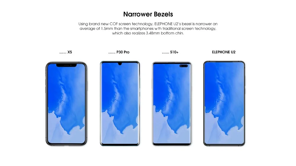 Elephone U2 мобильный телефон Android 9,0 MT6771T 6,26 дюймов FHD+ экран 16MP всплывающая камера лицо ID 4G LTE смартфон