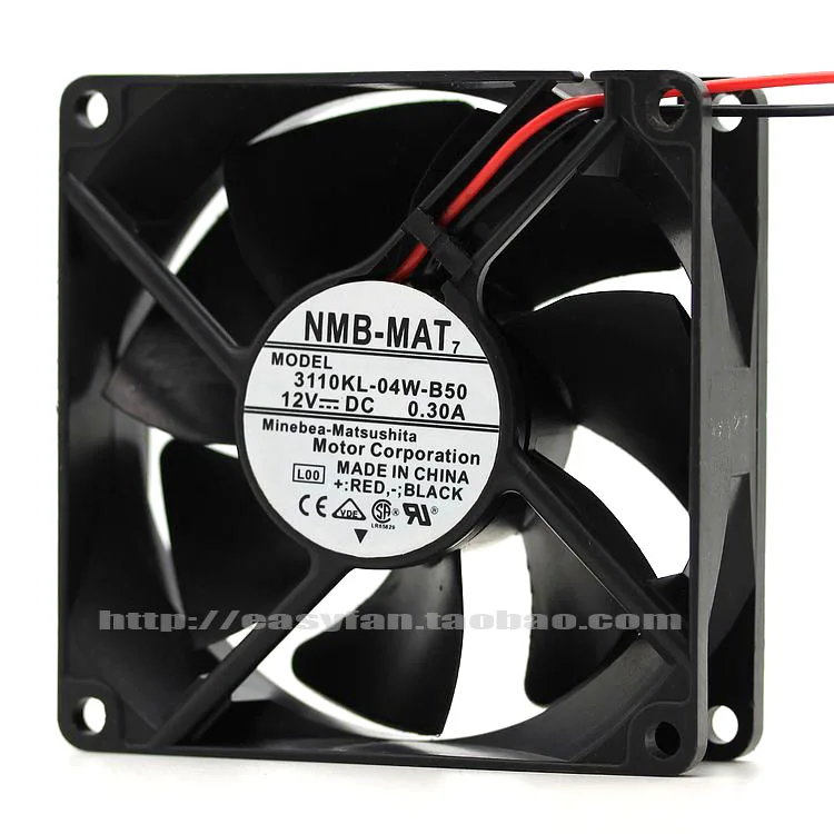 NMB-MAT 3110KL-04W-B50, L00 DC 12V 0.30A 80x80x25 мм вентилятор охлаждения сервера
