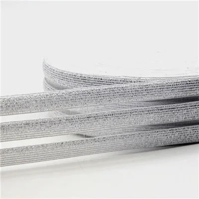 silver 5cm 50 мм, 90 мм, Золотая, серебряная кружевная эластичная лента, блестящая сетка, полоса, Резиновая лента, нейлоновая тесьма для одежды, Швейные аксессуары, ширина 5 см, 9 см - Цвет: silver 5cm