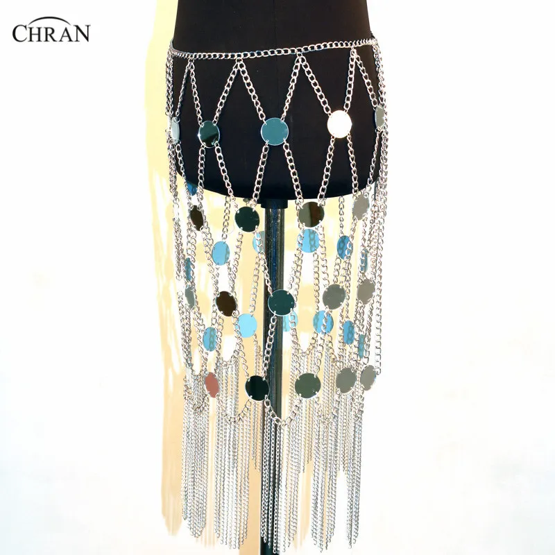 Chran Mirror Perspex EDC юбка наряд ожерелье для дискотеки бандо Bralette сексуальная