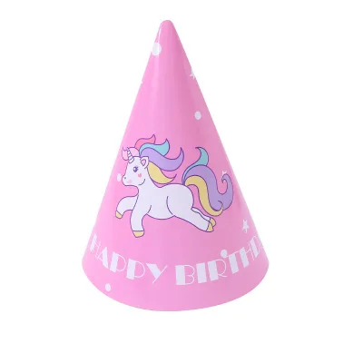 pink hat 10pcs Единорог тематическая вечеринка на день рождения столовые салфетки под чашки баннер Свадебные товары для вечеринки на день рождения украшения - Цвет: pink hat 10pcs