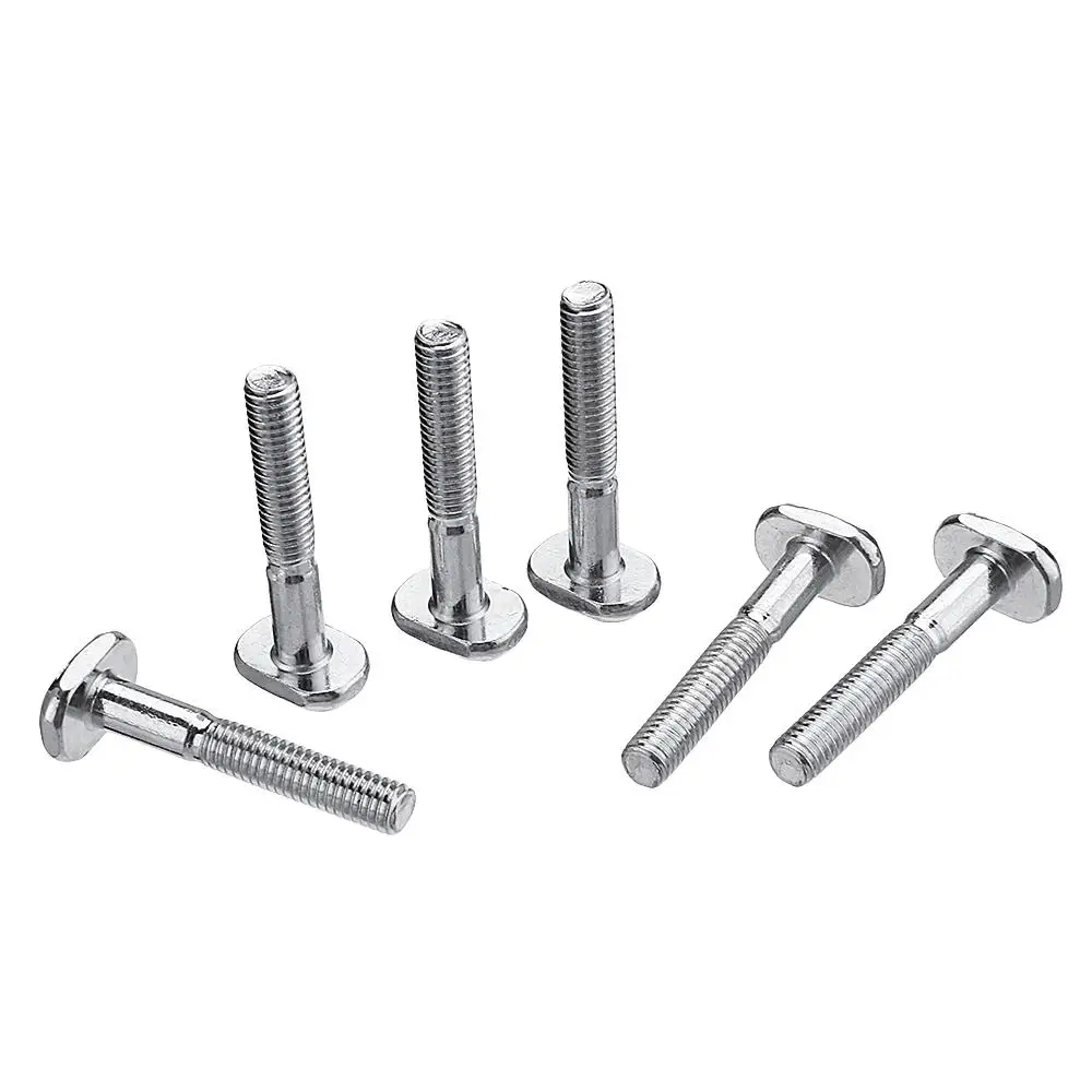 ALLSOME 10 шт. M6x40mm Т-образная гайка Т-образные винты для 30 серий Торцовочная дорожка деревообрабатывающий инструмент HT2426
