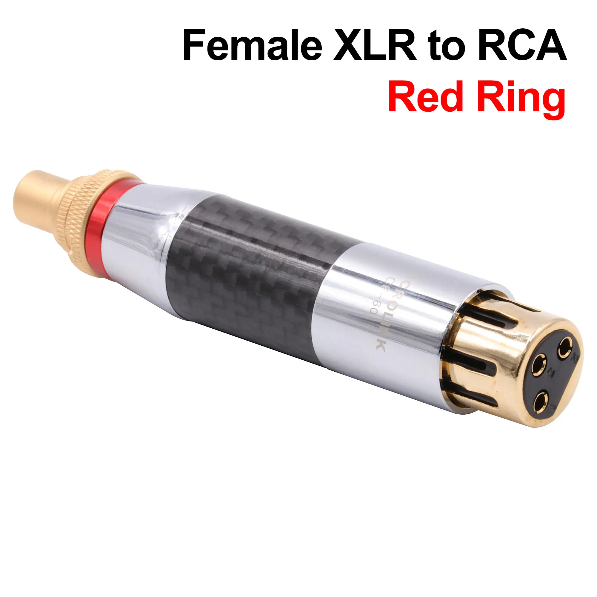 Female to RCA Red 3Pin Женский Мужской баланс XLR на Женский RCA конвертер разъем Hifi аудио штекер Адаптер углеродное волокно позолоченный латунный проводник - Цвет: Female to RCA Red