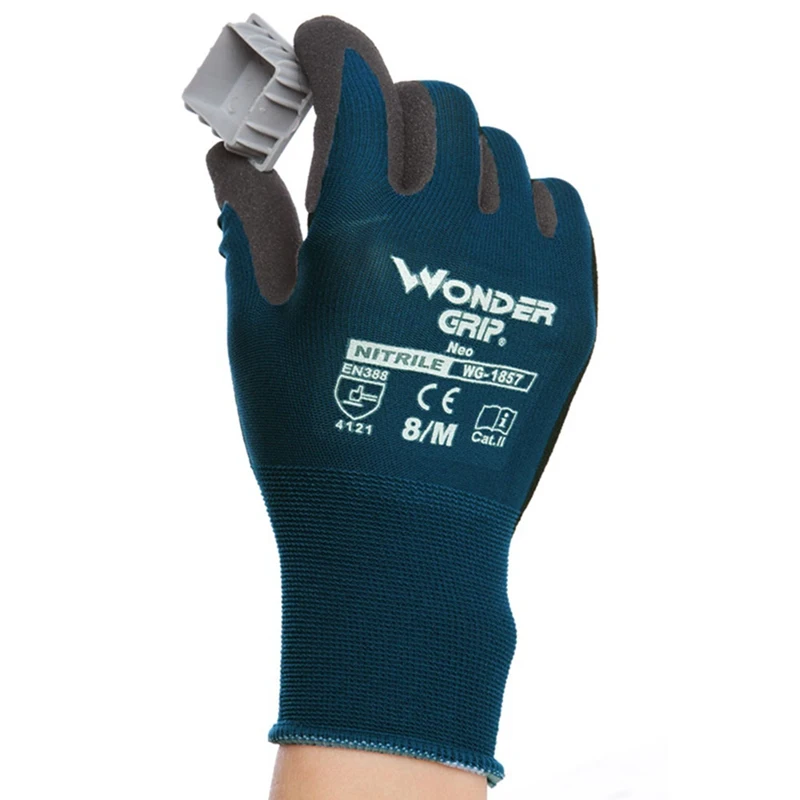 Wonder Grip 4121X-4131 сертифицированные безопасные рабочие перчатки для полиуретановых перчаток с покрытием ладони