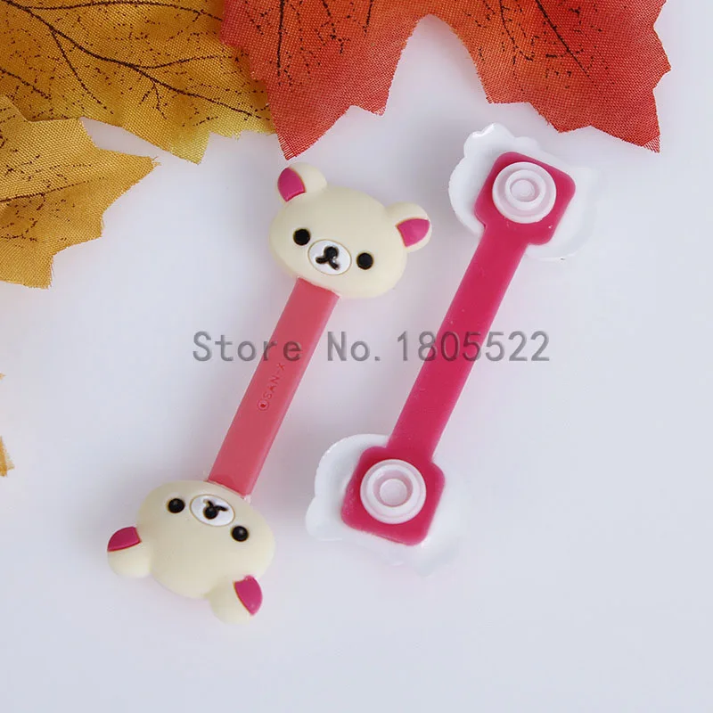 10 шт./лот мультяшный коричневый и легкий медведь фиксированный зажим для кабеля