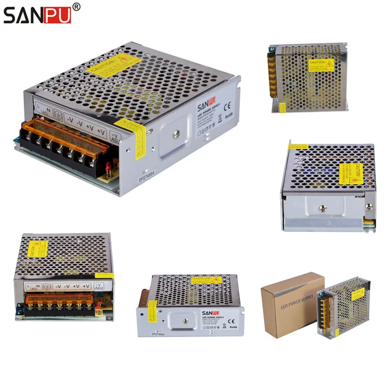 online SANPU LEVOU Motoristas 8A 12 V 100 W Fontes De Alimentação De Comutação 110 V 220 V AC DC Transformadores De Iluminação Completo Carga Do Recipiente Atacado