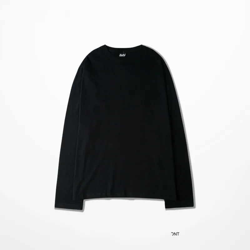 Harajuku Хай стрит оранжевая футболка с длинным рукавом Ins Kanye длинными рукавами в