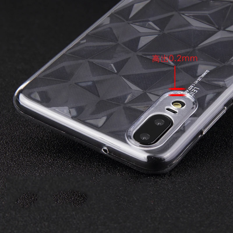 Soft Case For Huawei P20 Back Cover Lite Nova 3e Cases 3D Diamond Transparent Phone Bags Luxury |