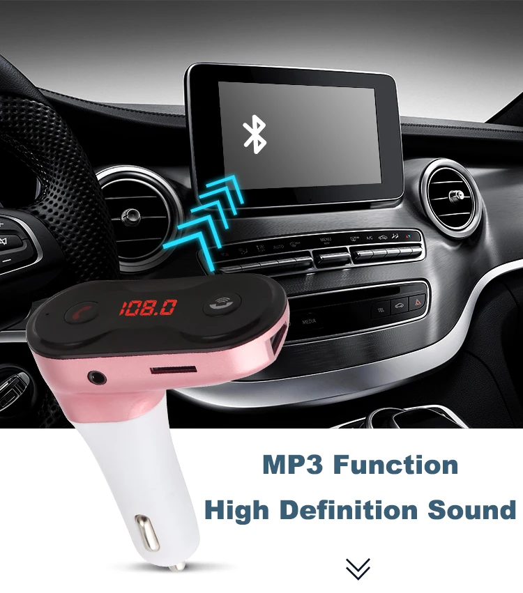 Автомобильное зарядное устройство автомобильный стерео Bluetooth MP3 плеер Стайлинг