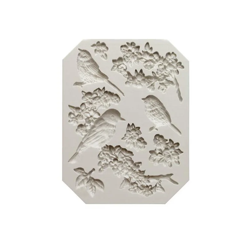 Цветок и птица моделирование силиконовые формочки торта Торт Кондитерские