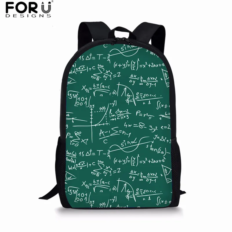 Z2474C FORUDESIGNS/рюкзак с принтом формулы математики для девочек и мальчиков, школьная сумка, набор детских рюкзаков с геометрическим узором, школьная сумка для детей - Цвет: Z2474C