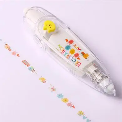 Кавайные ручки с кружевным рисунком декоративные наклейки 4 м в виде животных