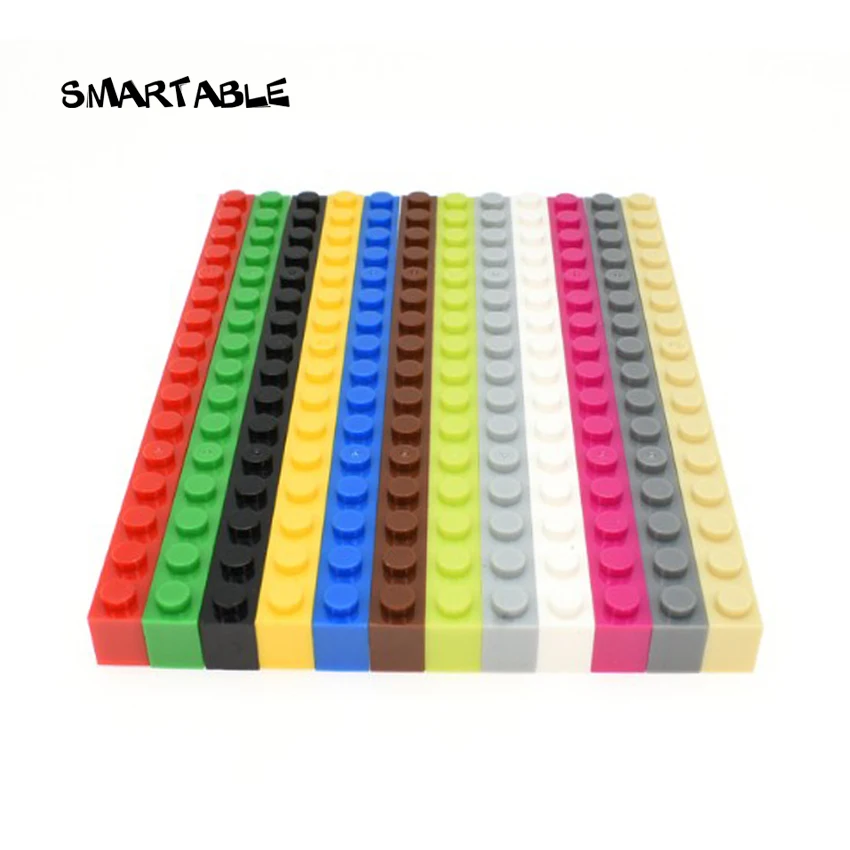 Smartable кирпич 1X16 строительные блоки части DIY игрушки для детей развивающие творческие совместимые основные бренды 2465 MOC игрушки 10 шт./лот