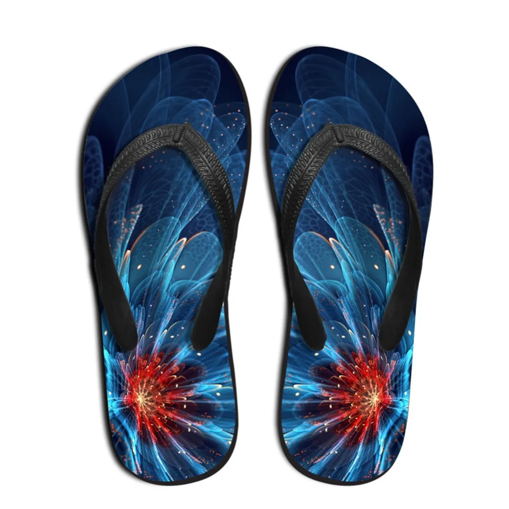 

Noisydesigns Ladies flip flops 3D Flower Printed Summer New outdoor loafers Size 35-40 Sexy Female sandals Toe Slippers Platform