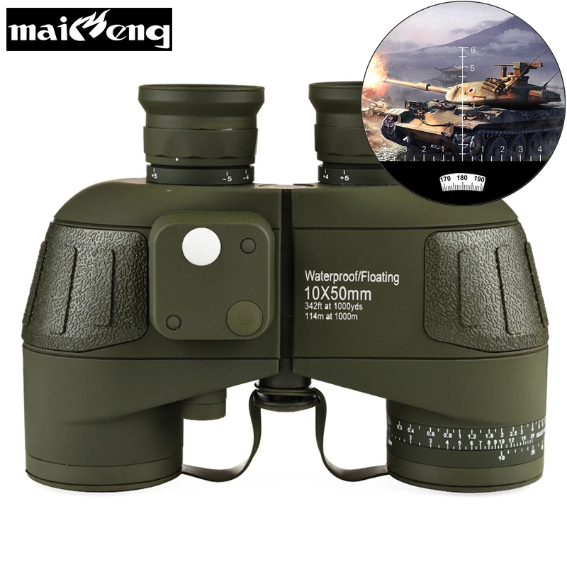 Российский военный HD 10X50 бинокль Lll Ночное Видение телескоп высокого качества