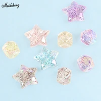 acrylic rhombus pentagon onion powder beads for jewelry making transparent hair rope pendant necklace bracelet accessory
