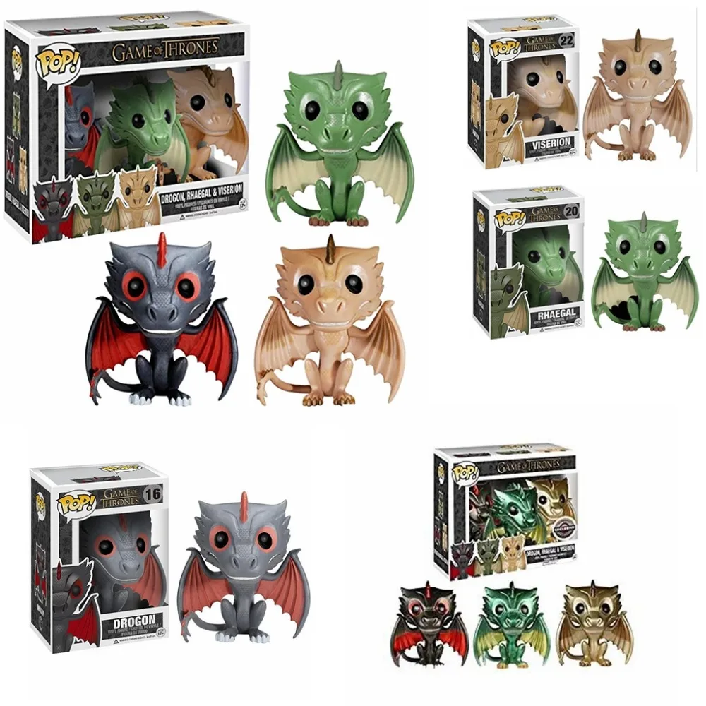 FUNKO POP фигурная Игра престолов RHAEGAL VISERION DROGON фигурные игрушки коллекционные