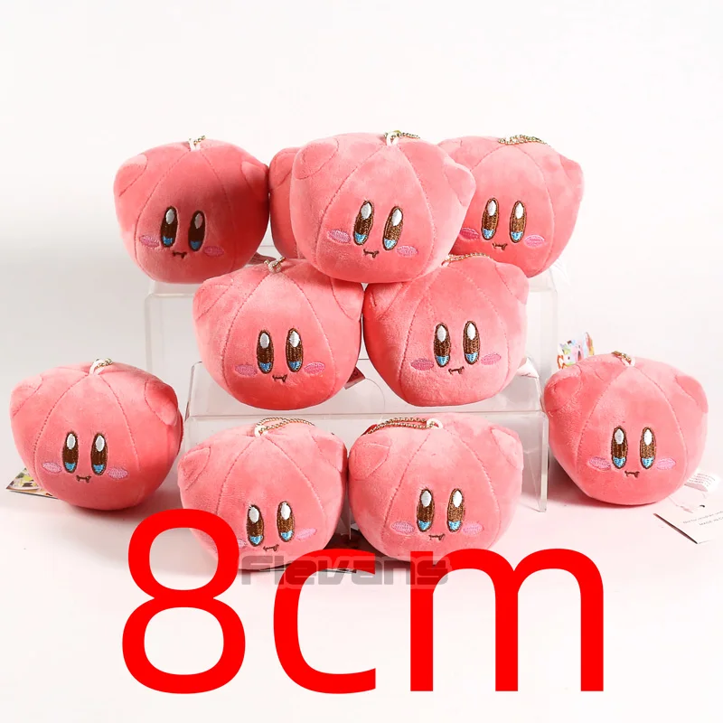 Kawaii Kirby розовые слоеные мини милые плюшевые куклы мягкие подвесные игрушки 10 шт./партия