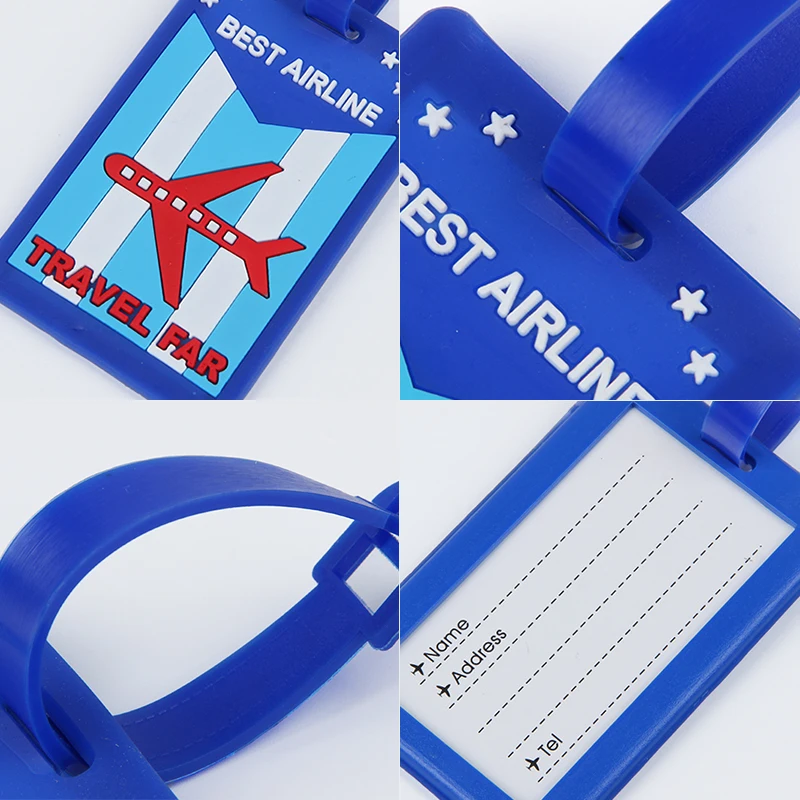 Kawaii бирка для чемодана мультяшный держатель ID-адреса багажная с силикагным