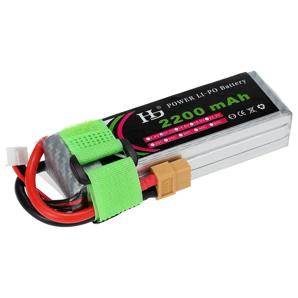 11 1 V 2200 mAh 25C LiPo батарея 3 S с вилкой XT60 для RC Квадрокоптер самолет вертолет