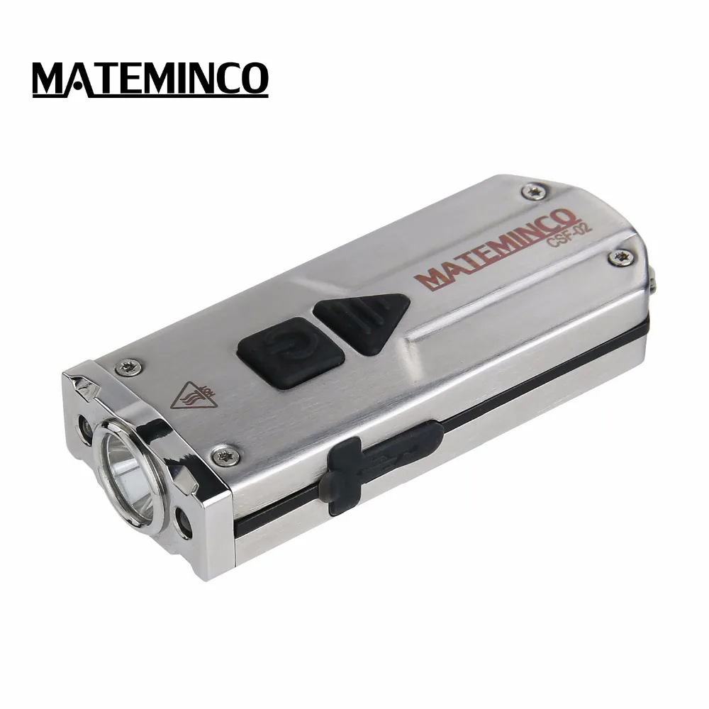 Mateminco CSF02 мини брелок USB Перезаряжаемый светодиодный фонарик с 365nm УФ светодиодный и красный светодиодный