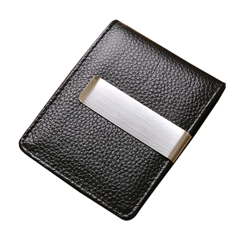 Кошелек мужской из натуральной кожи маленький мощный зажим для денег бумажник