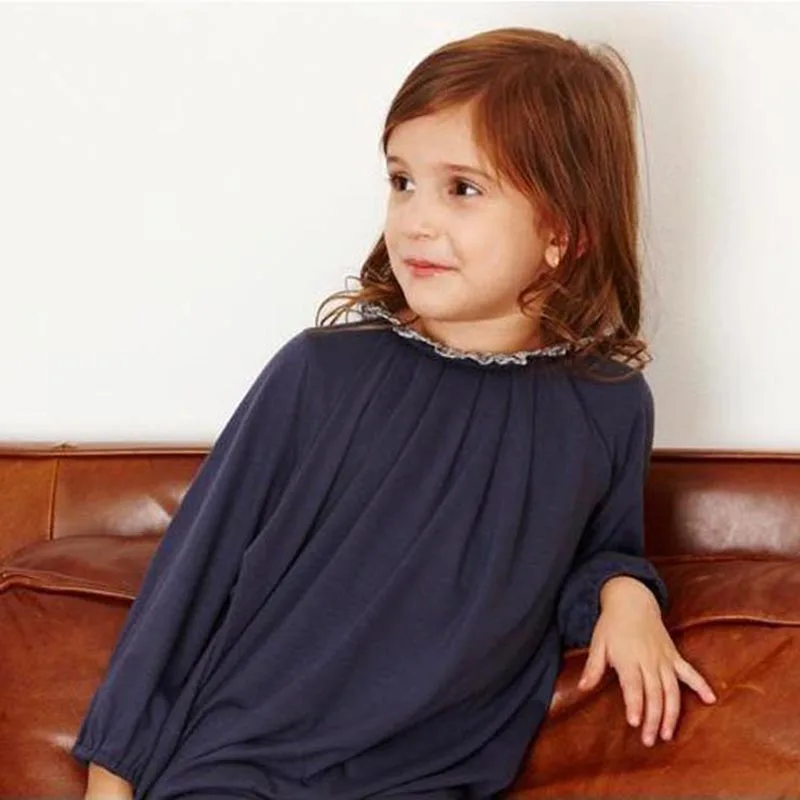 Korean Design Christmas Costumes For Girls Cotton Dress Autumn Winter Floral Collar Princess Dresses Kids Party Clothes | Детская одежда