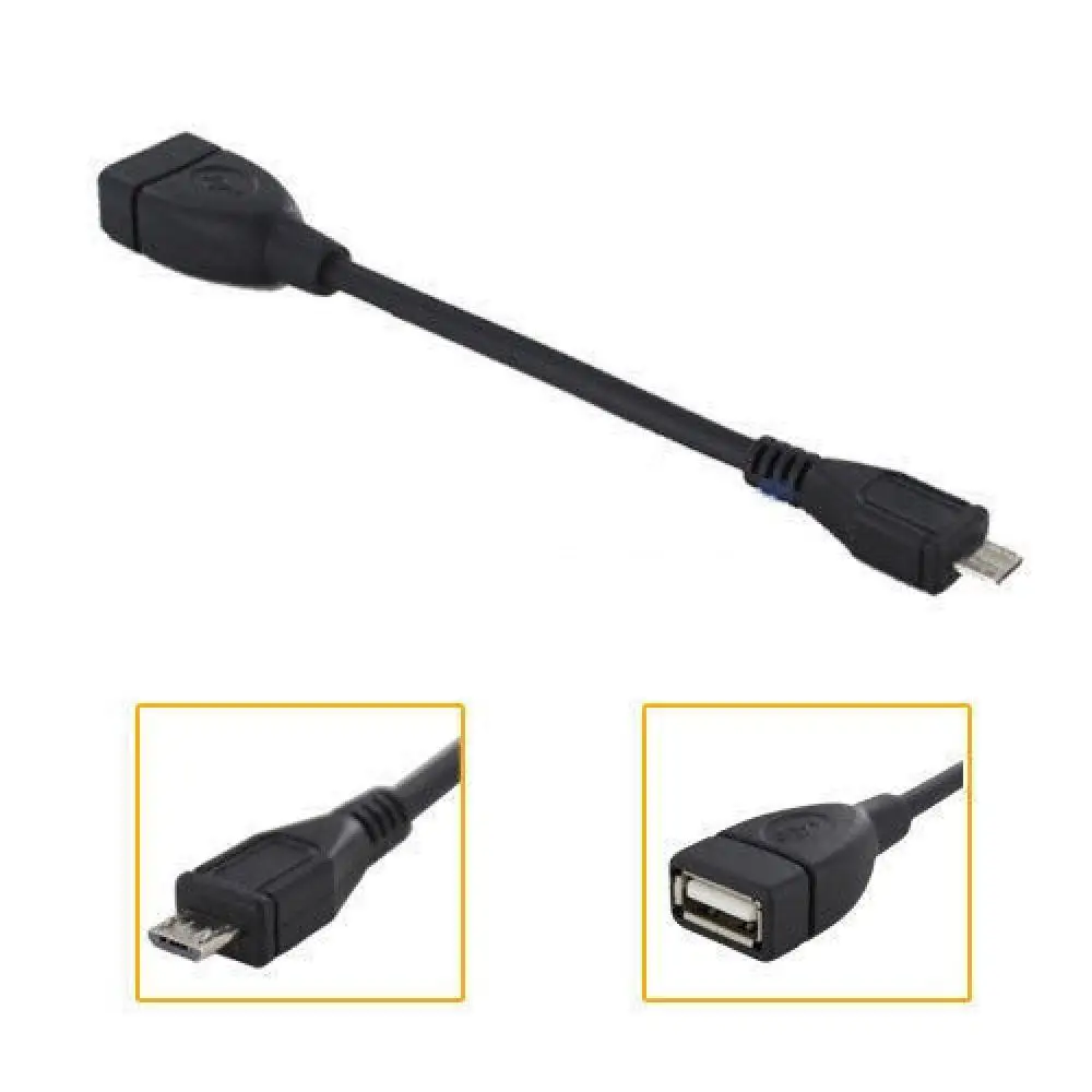 Переходник Micro USB 2 0 A мама B папа кабель адаптера OTG черный короткий Mini для Samsung HTC