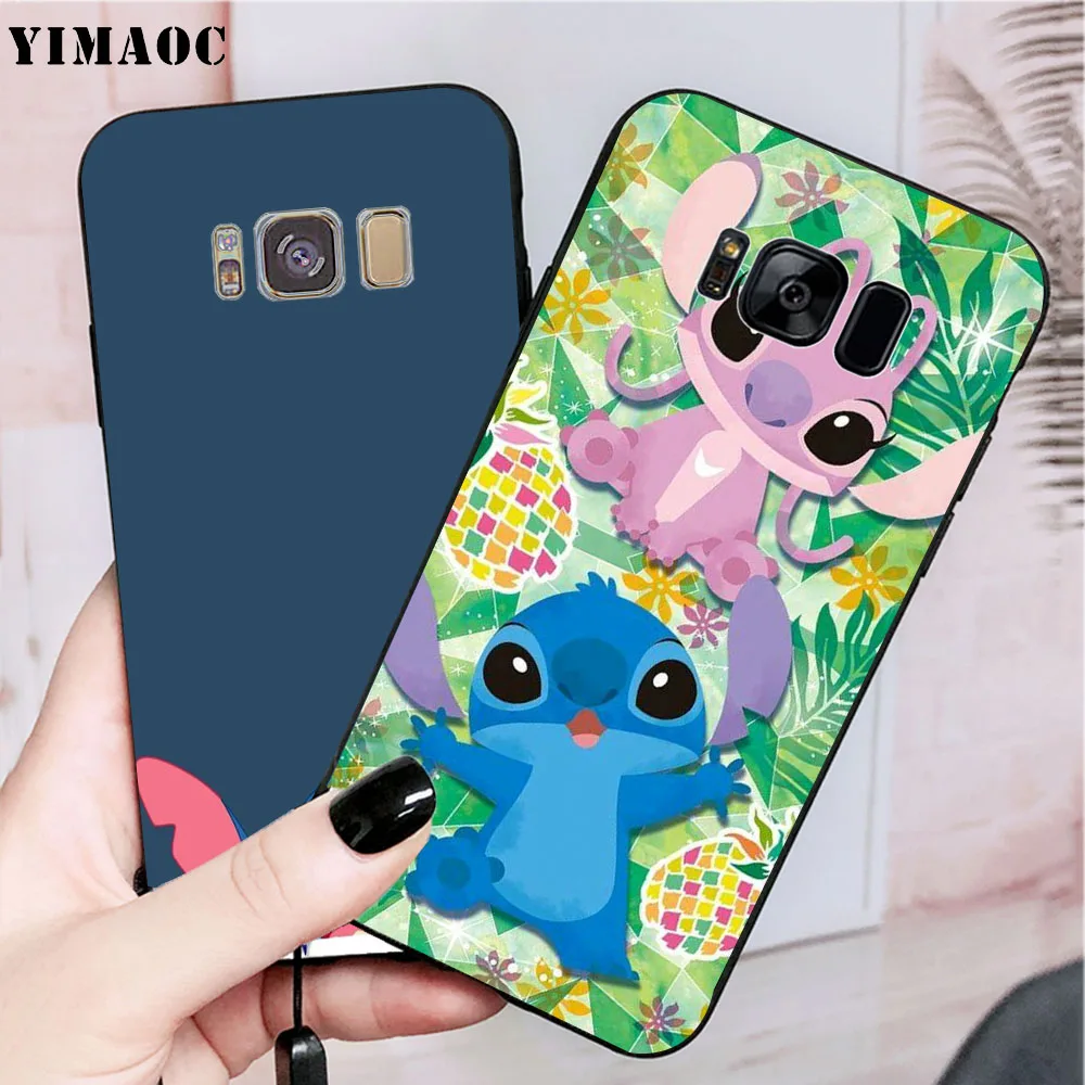 YIMAOC Lilo Stitch fashion design Soft Case for Samsung Galaxy S10 Plus S10e S6 S7 Edge S8 S9 J6 M10 M20 M30 |