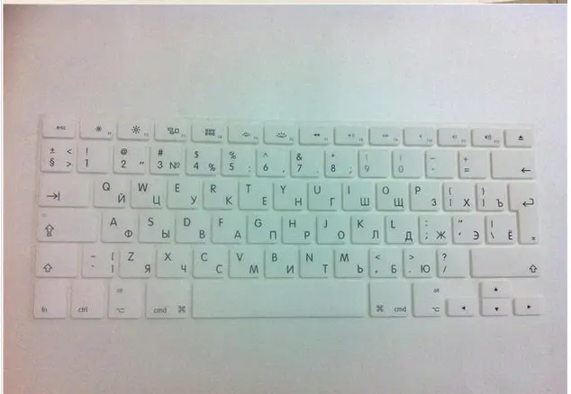Чехол для клавиатуры на русском языке евро силиконовый чехол Apple Macbook A1297 17 3 дюйма
