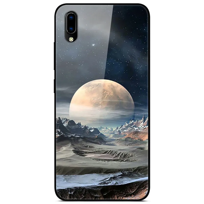 F для VIVO Y91C чехол VIVOY91C стеклянный жесткий чехол для телефона для VIVO Y91i чехол VIVO Y91 C мягкий бампер чехол закаленное для Vivo Y93 Y 93 - Цвет: 1