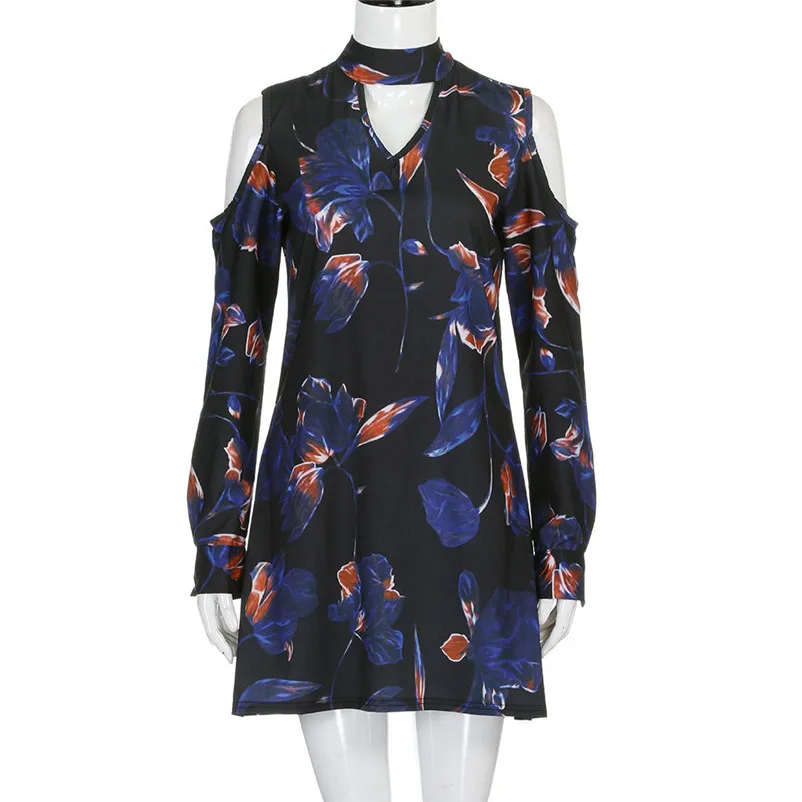 Платье женские свободные мини трапециевидной формы Повседневная темно синие