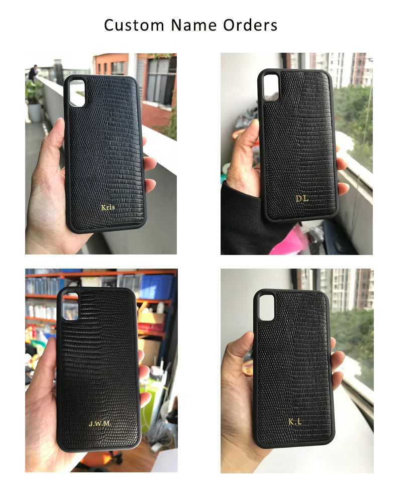Роскошный узор из Кожи Ящерицы чехол для телефона для iphone 8X7 plus SE итальянский натуральная кожа чехол для задней панели сотового телефона пользовательское имя сервис