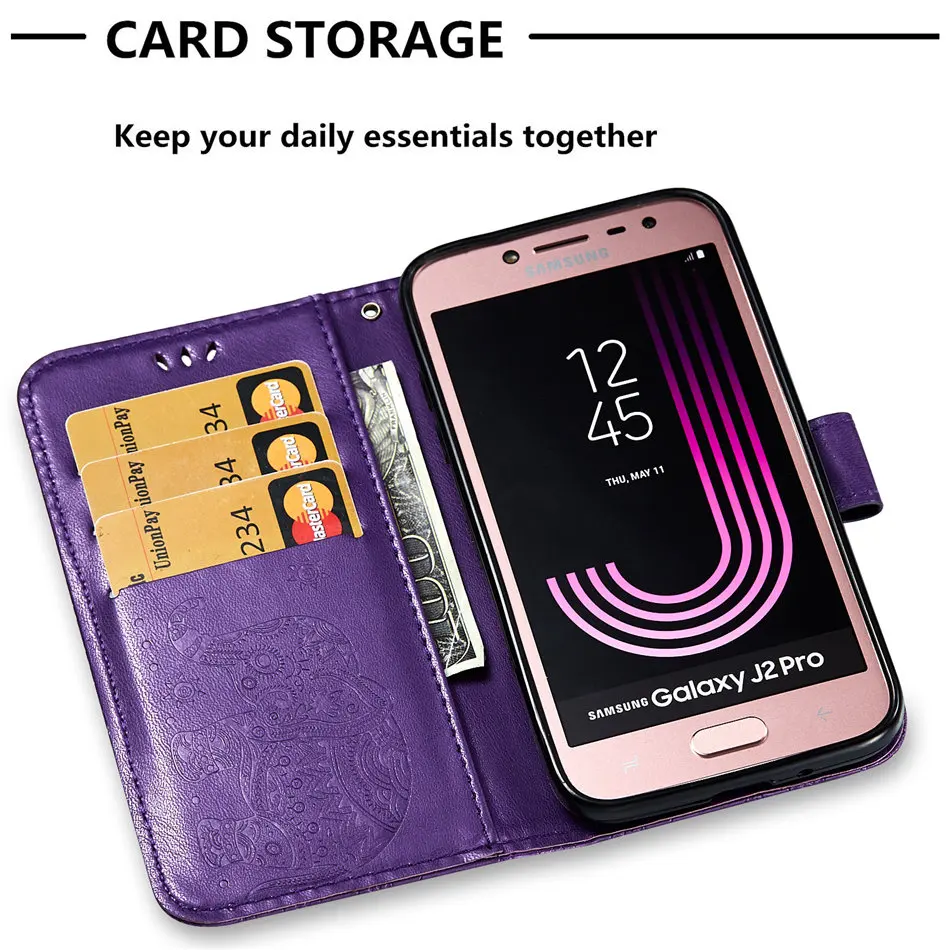 

Card Slot Flip Case For Samsung Galaxy j3 j5 j7 2017 2016 j4 j6 Plus j2 Pro 2018 Prime Slim Coque Phone Cover Leather Capa DP02G