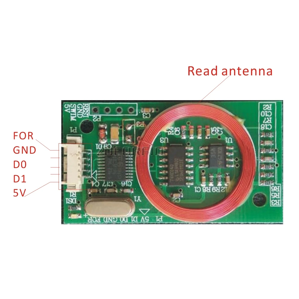 Модуль считывателя радиочастотной идентификации 7941E UART 3Pin 125 кГц EM4100 DC 5 В wG26 для
