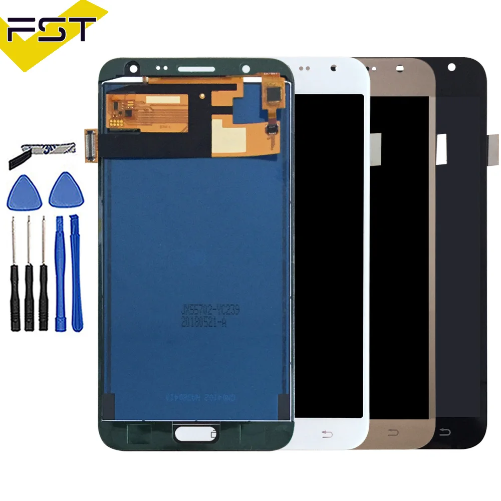 100% протестированный ЖК-дисплей с регулировкой яркости для Samsung Galaxy J7 2015 J700 J700F +