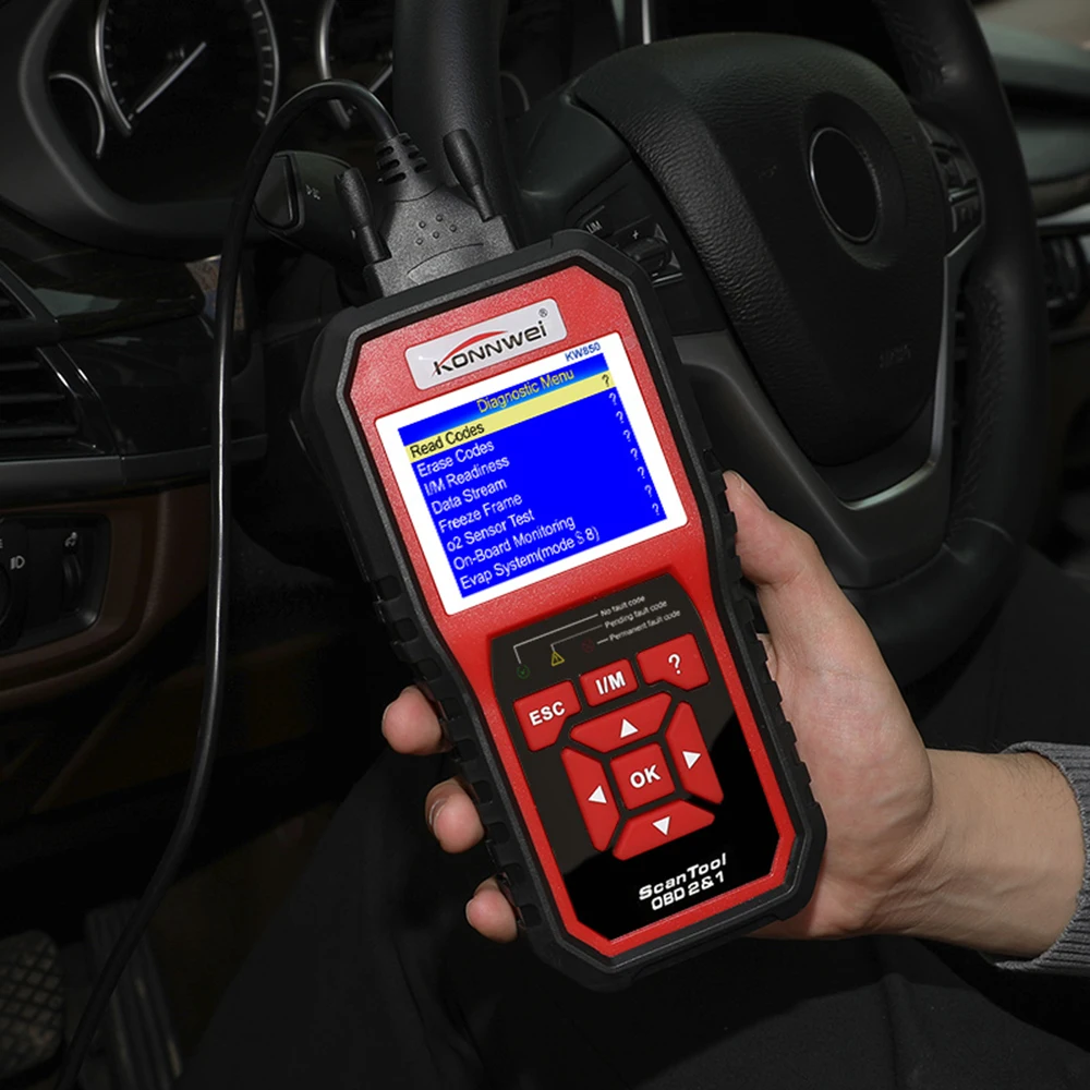 Konnwei KW850 ODB2 сканер полный функция авто инструмент диагностики универсальный, оптический двигатели для автомобиля код читателя PK AD310 NT301 обновление