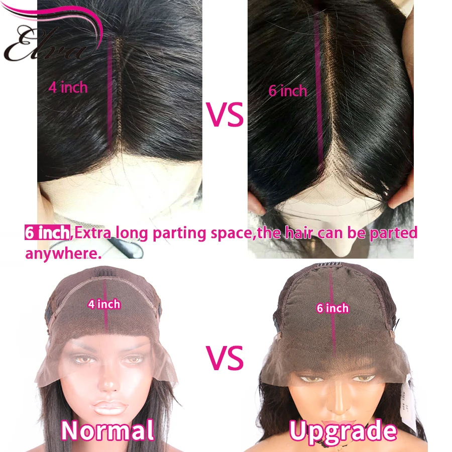 Elva Hair 150% плотность 13*6 кружевные передние человеческие волосы предвыщипанные