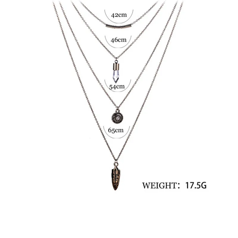 Винтажное многослойное ожерелье чокер для женщин богемное ретро с цепочкой