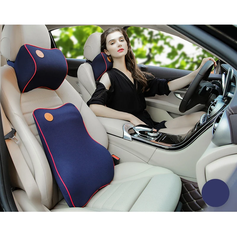 Автомобильная подушка для шеи + поддержка поясницы Комплект подушек защиты талии