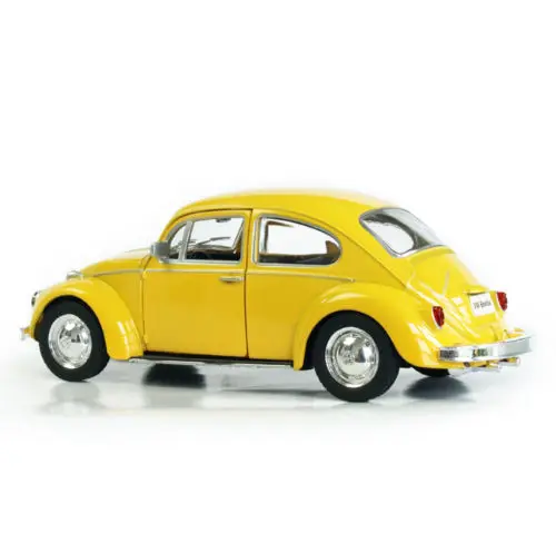 Модель автомобиля Volkswagen 1/32 литый под давлением желтая винтажная модель 1967 Beetle