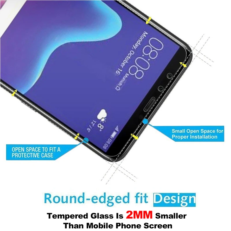 Защитное стекло для huawei y6 y7 prime 2018 y9 y3 y5 2017 y 7 9 на honer телефона y6ii y5ii ii закаленное