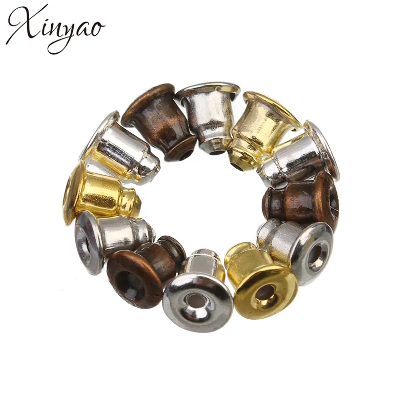 200 шт./лот золото/серебро Цвет пули металла серьги обратно подключение