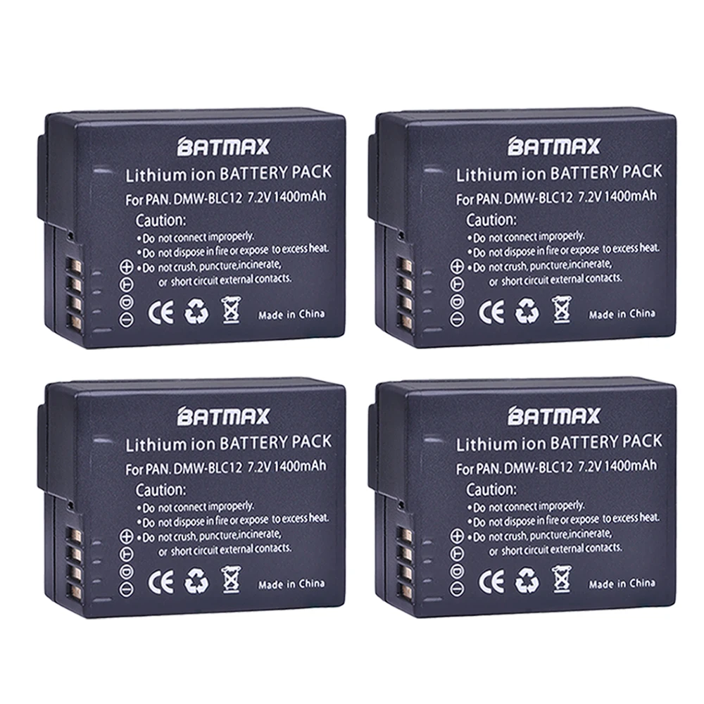 4 шт. 1400mAhDMW BLC12 DMW аккумуляторная батарея + USB двойное зарядное устройство для Panasonic