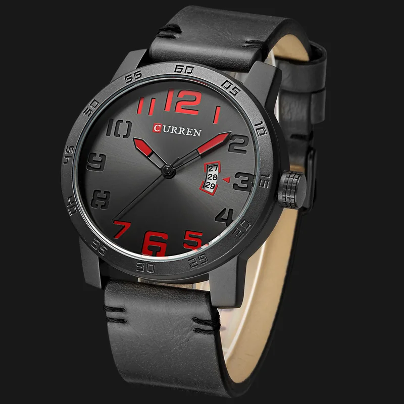 

TOP Luxury Brand CURREN Men Sport Watches Men's Quartz Clock Man Army Military Leather Waterproof Wrist Watch Relogio Masculino