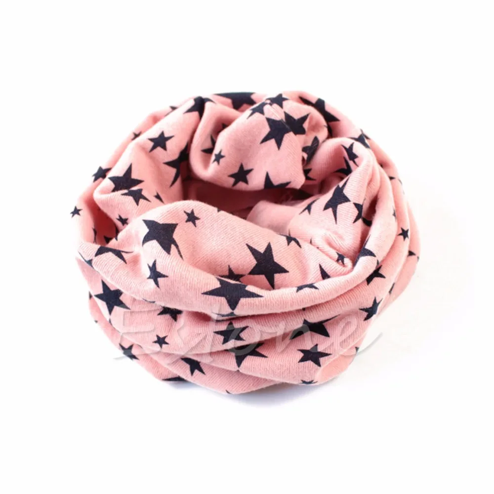 1 шт. детский хлопковый шарф-кольцо со звездами |